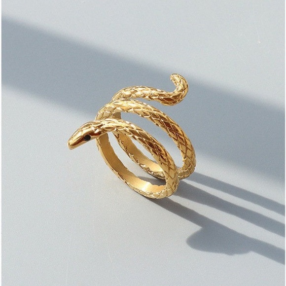 Gold Snake Wrap Ring - Picture 2 of 3
